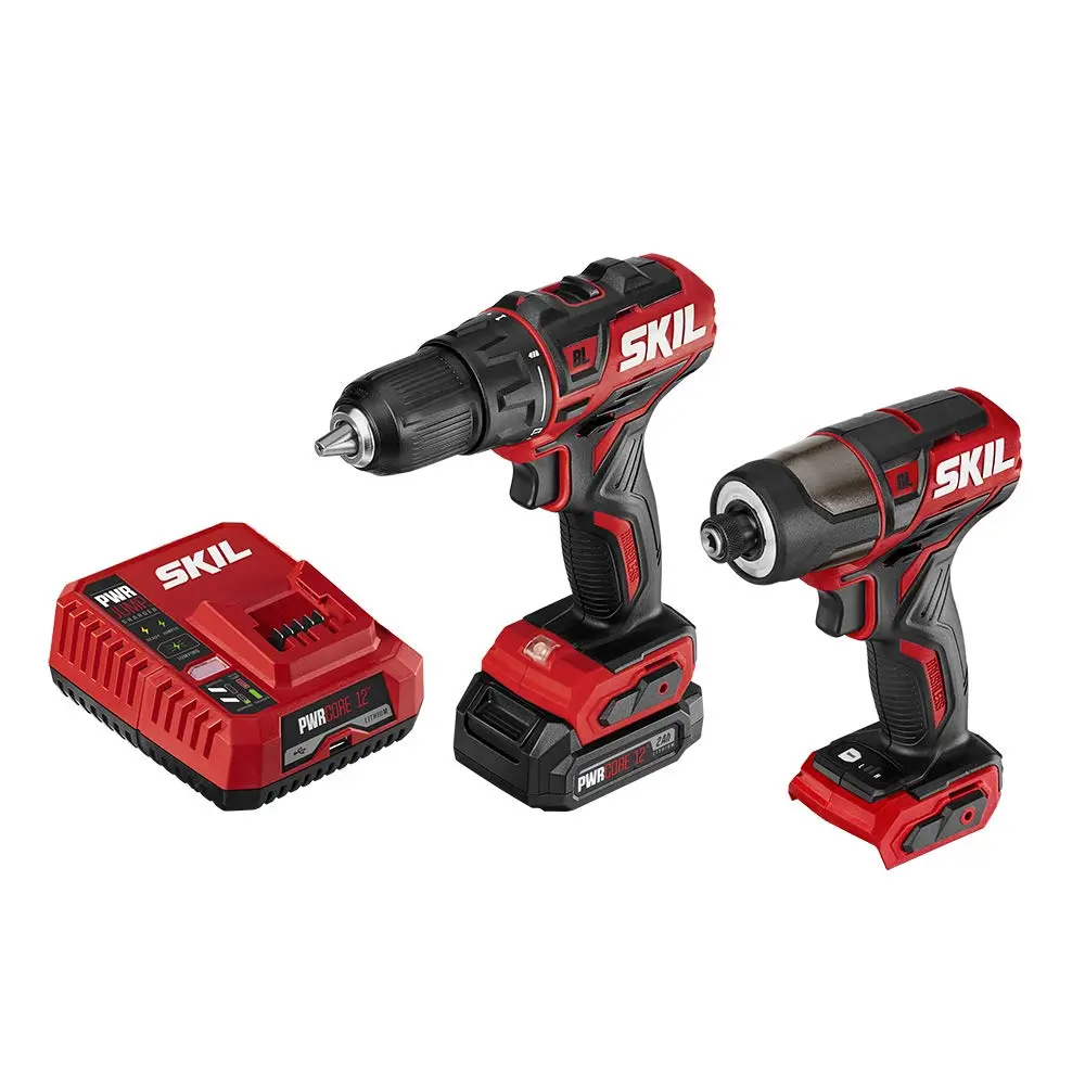 Skil CB742901 Pwrcore 12 Brushless Drill Driver & Impact Driver Kit