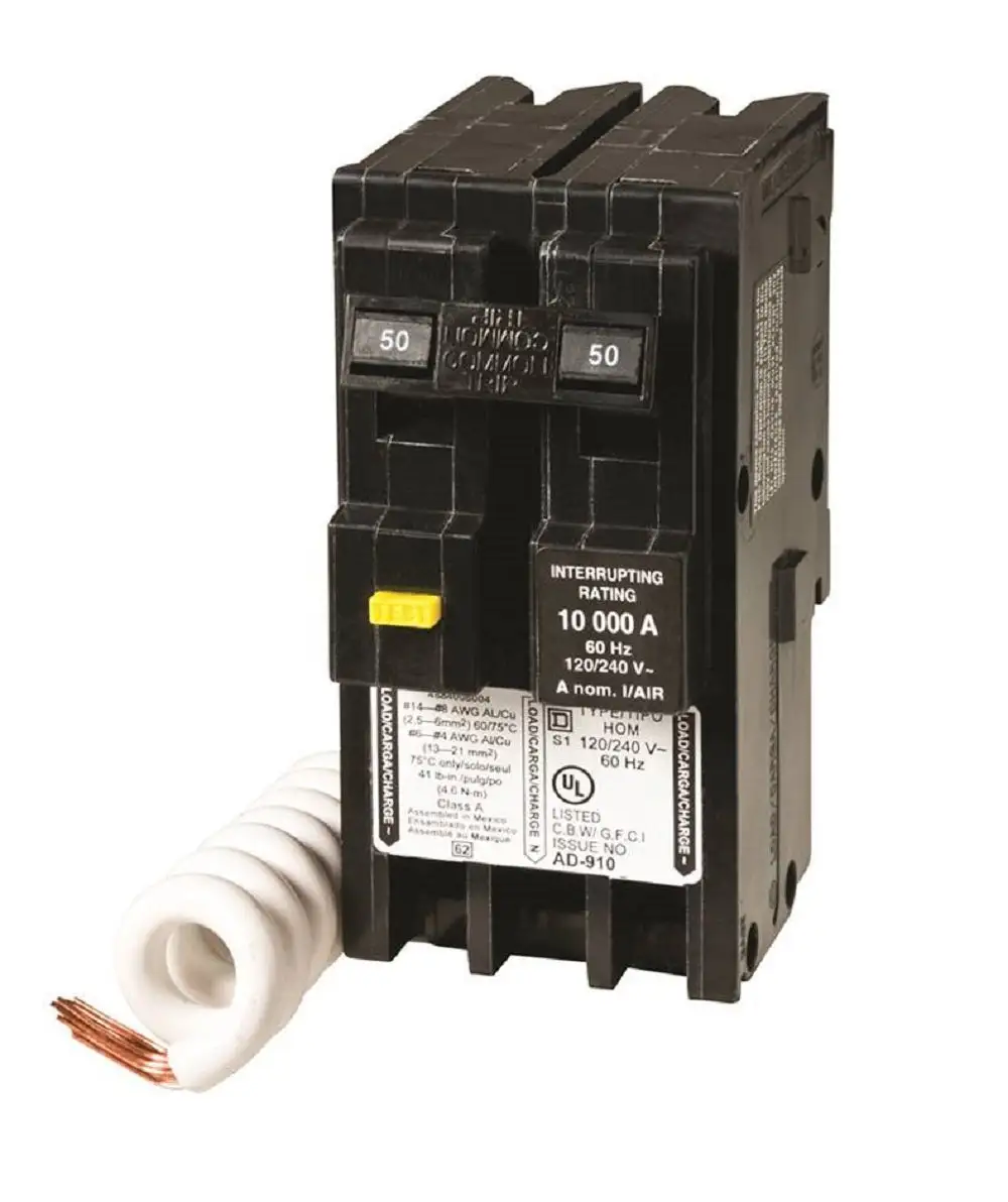 Square D HOM250GFICP Double Pole Ground Fault Circuit Breaker