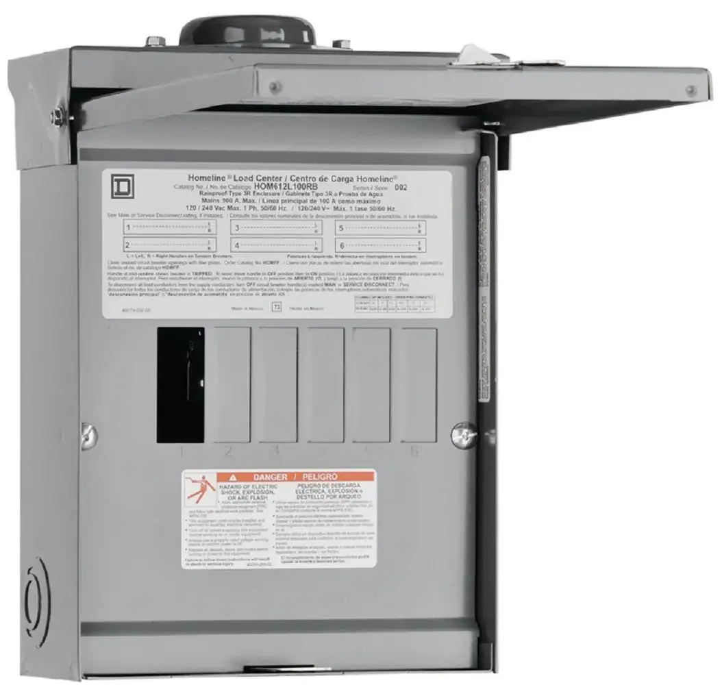 Square D HOM612L100RBCP Outdoor Main Lug Load Center