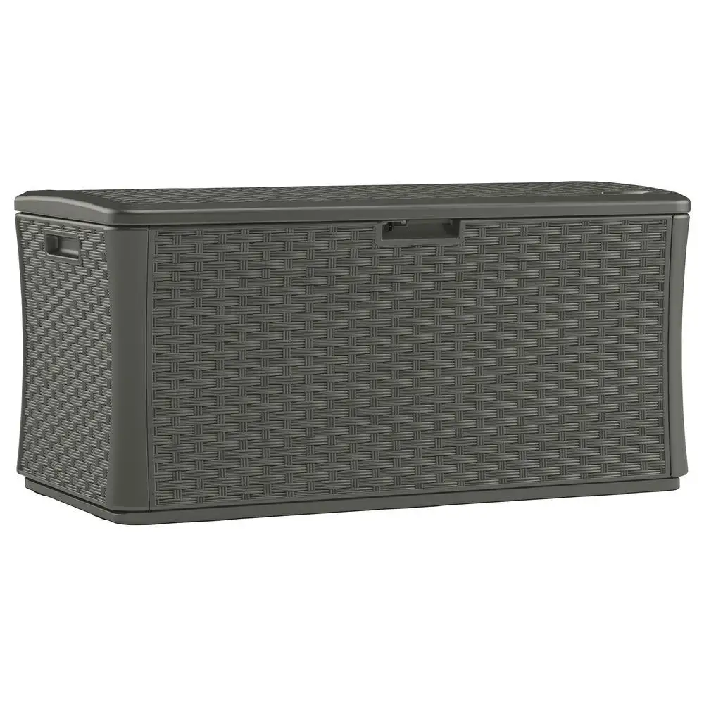 Suncast BMDB13400ST Resin Wicker Deck Box