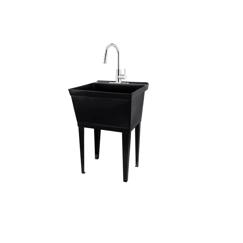 Tehila 040 US6508BLKCP Freestanding Laundry Tub