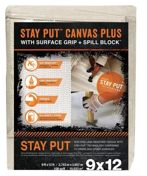 Trimaco 04321 Stay Put Canvas Drop Cloth