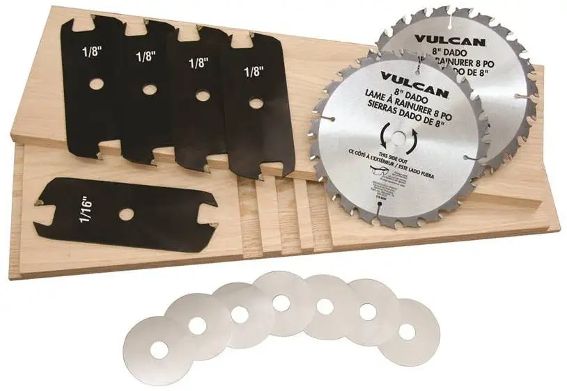 Vulcan 416371OR Carbide Stacking Dado Blade Set