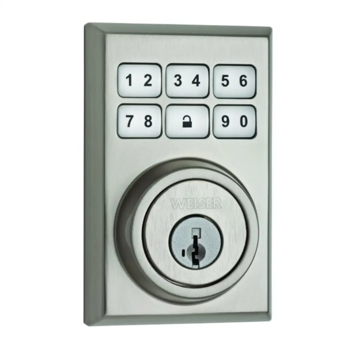 Weiser Lock GED1490CNTMS15S Smartcode Electronic Deadbolt With Smart Key