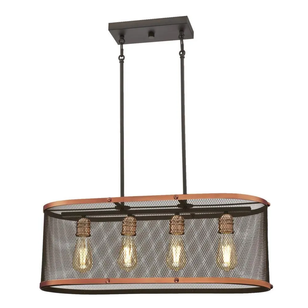 Westinghouse 63328 Emmett Copper Accents Chandelier and Mesh Shade