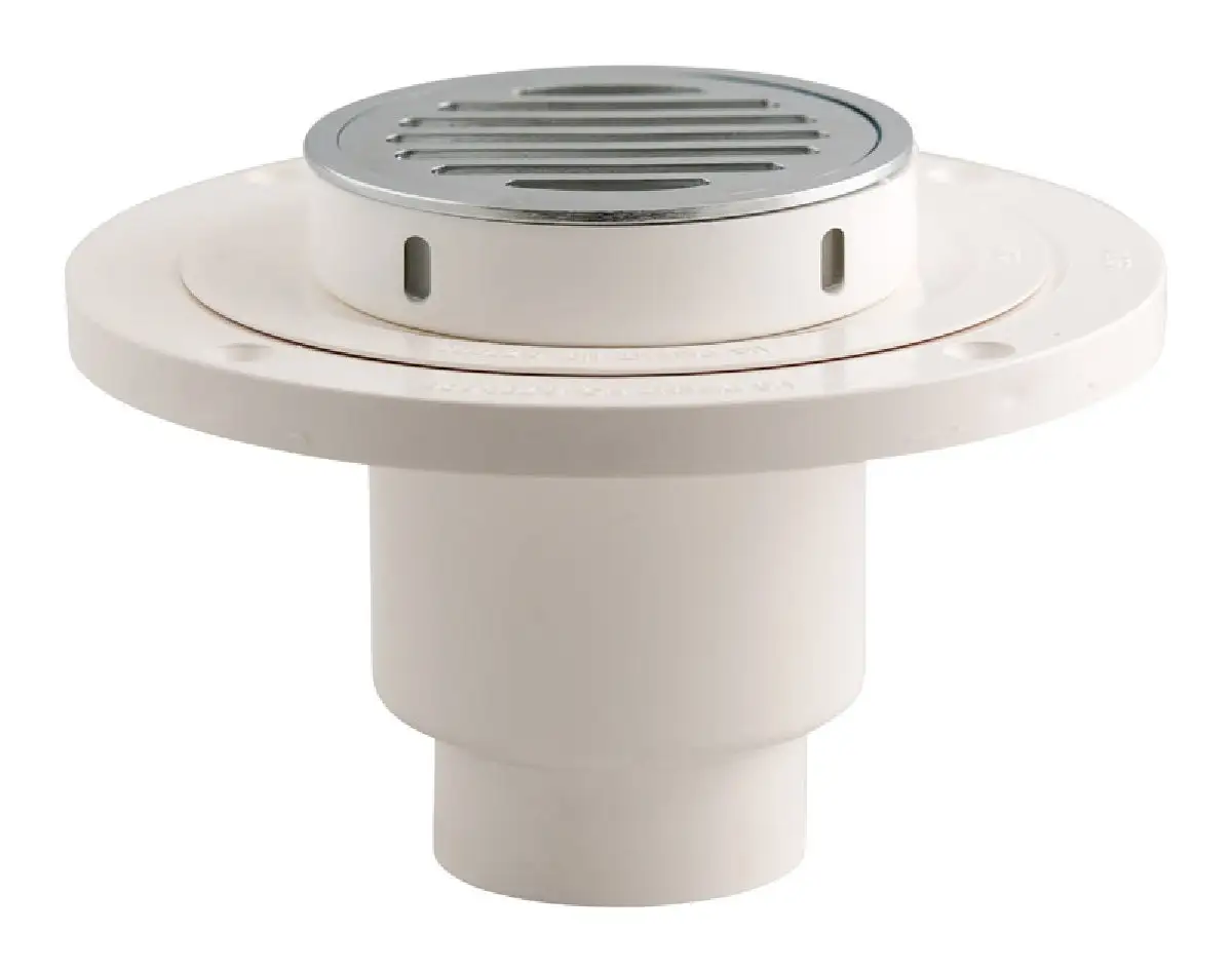 Wondercap wc432rd ABS Tile Shower Drain Outlet With Round Chrome Strainer