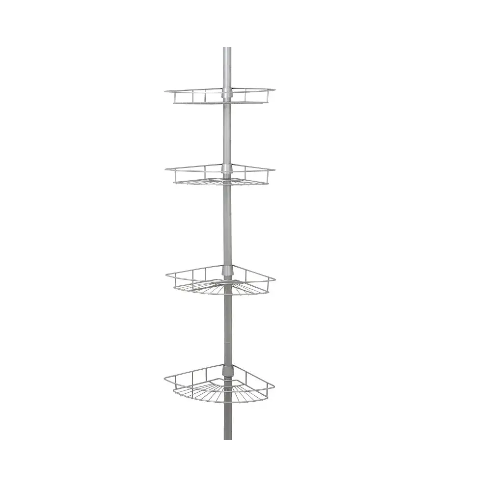 Zenna Home 2156NN Corner Tension Pole Shower Caddy