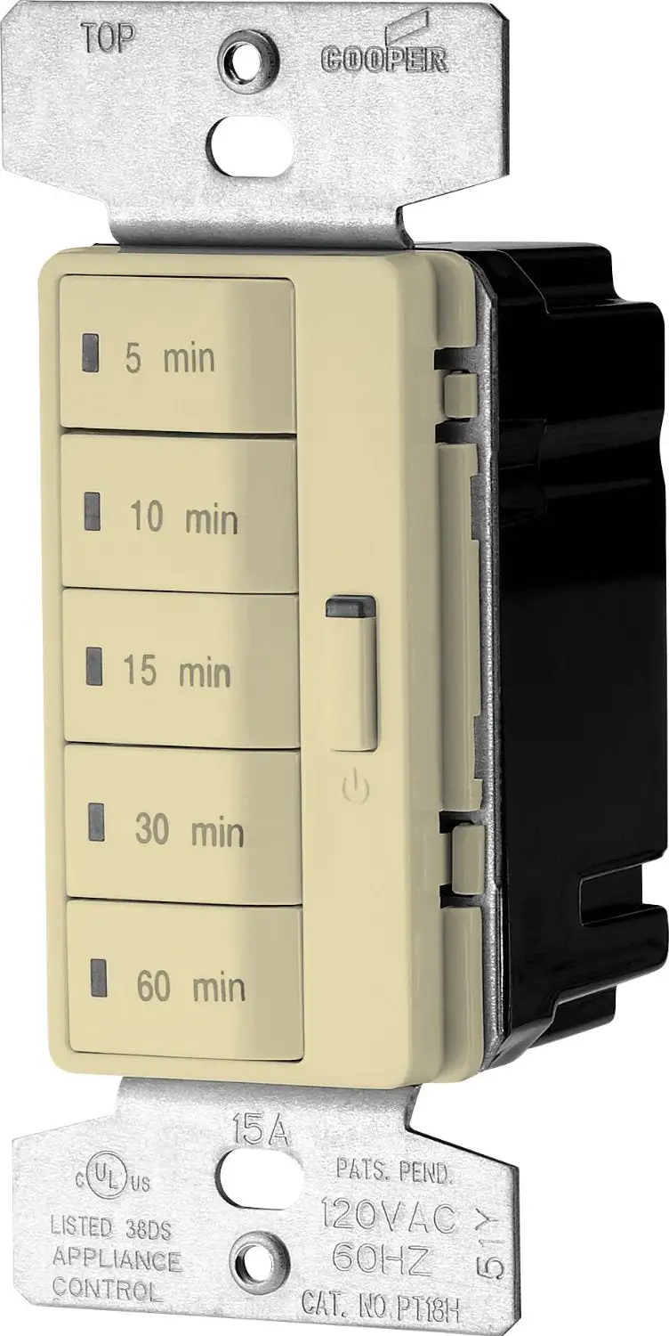 Cooper Wiring PT18M-V-K Accell Wall Switch Programmable Timer