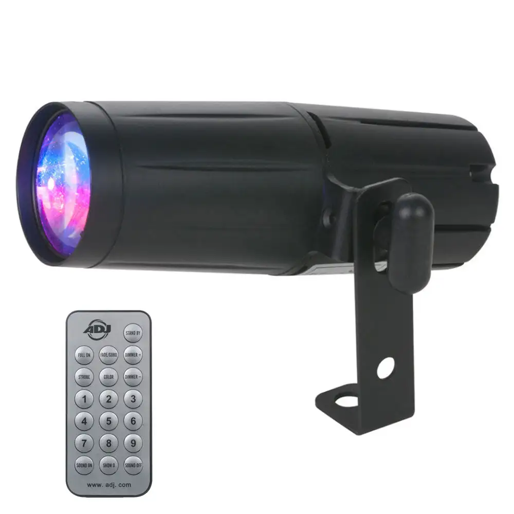 ADJ Products PIN623 DJ Party DMX 8W Quad Color LED Pin Spot Light with Remote