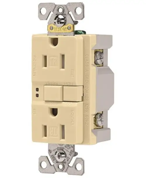 Arrow Hart TRSGF15V-3-L Self-Test GFCI Duplex Receptacle