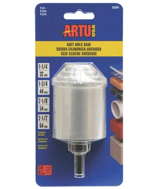 Artu USA 02890 Tungsten Carbide Grit Hole Saw Kit