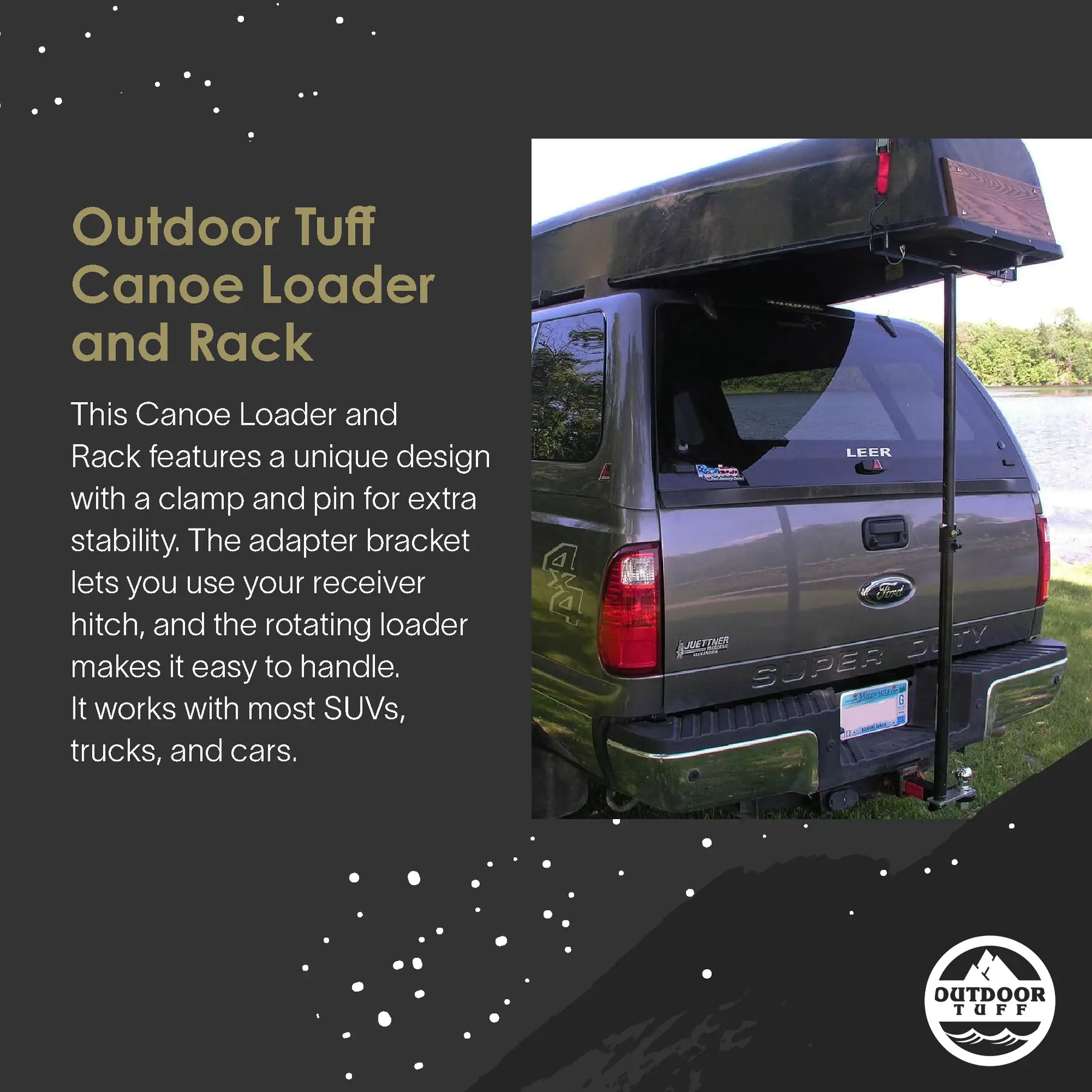 Outdoor Tuff OTF-01CR Adjustable Canoe Loader and Rack Support for ...