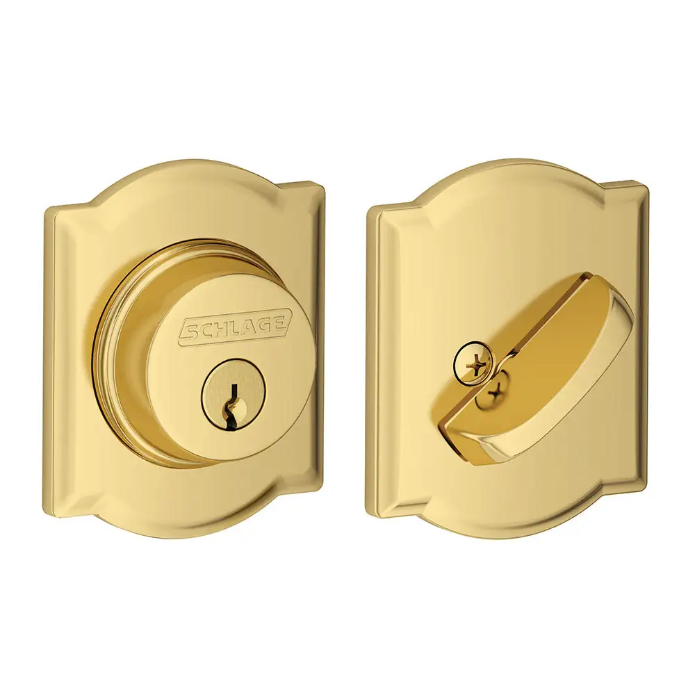 Schlage B60 605 CAM Single Cylinder Deadbolt with Camelot Trim