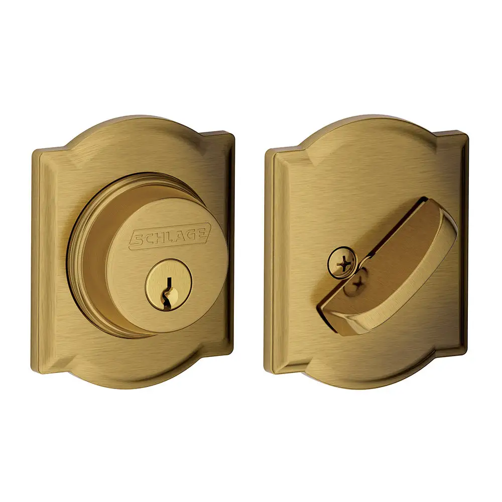 Schlage B60 609 CAM Single Cylinder Deadbolt with Camelot Trim