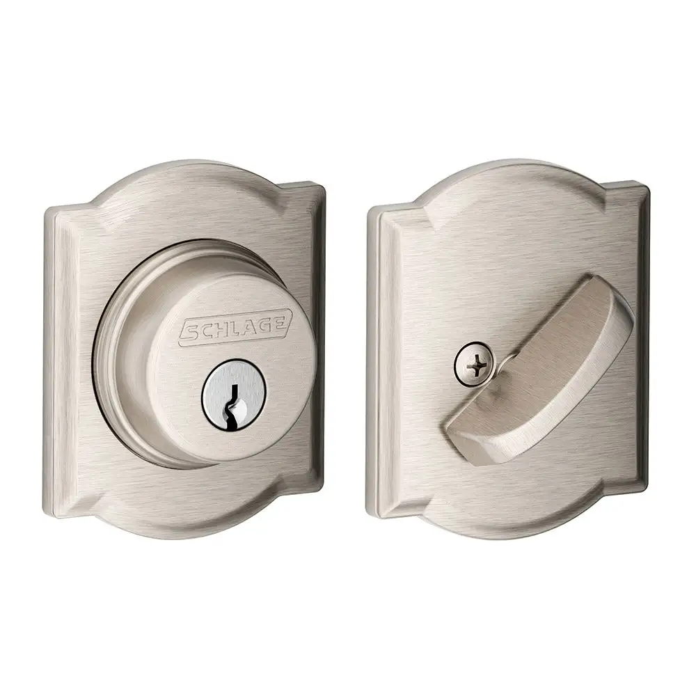 Schlage B60 619 CAM Single Cylinder Deadbolt with Camelot Trim