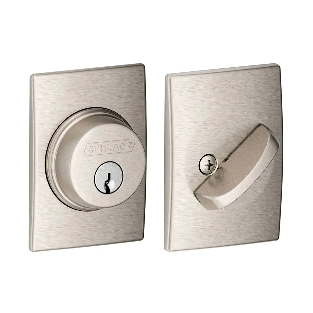 Schlage B60 619 CEN Single Cylinder Deadbolt with Century Trim