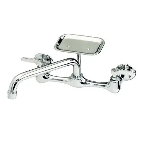 B & K 123-009NL Wall Mount Kitchen Faucet With Soap Dish