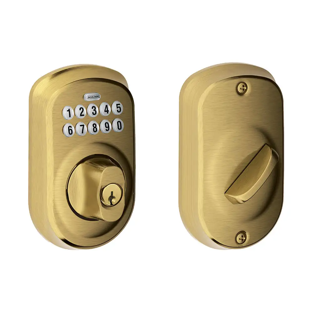 Schlage BE365 PLY 609 Plymouth Keypad Deadbolt