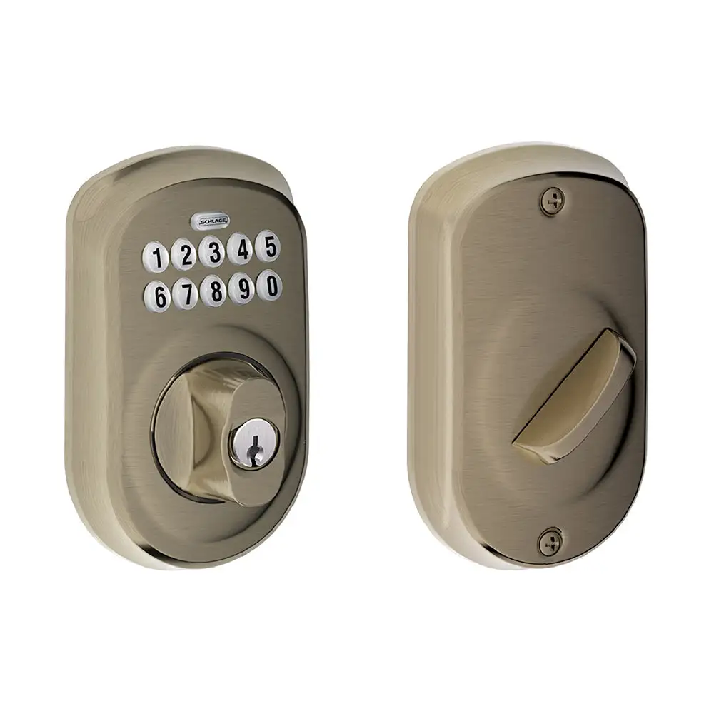 Schlage BE365 PLY 620 Plymouth Keypad Deadbolt