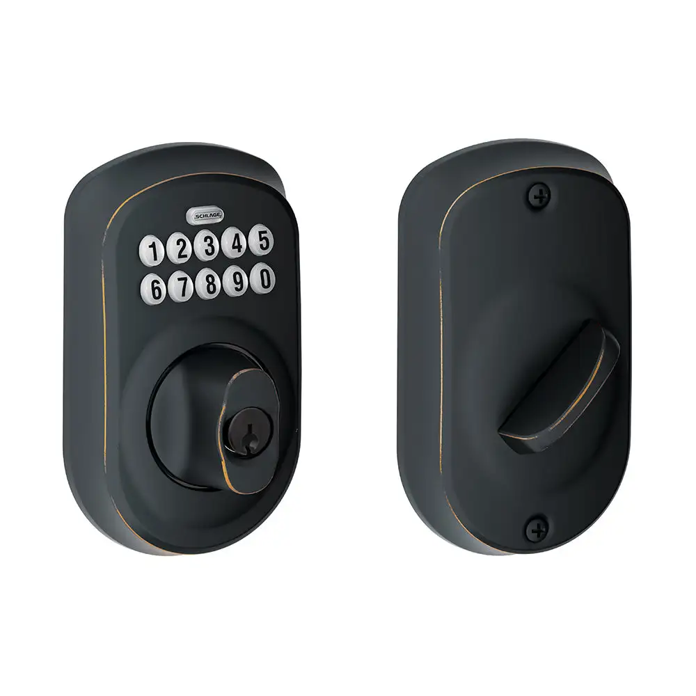 Schlage BE365 PLY 716 Plymouth Keypad Deadbolt