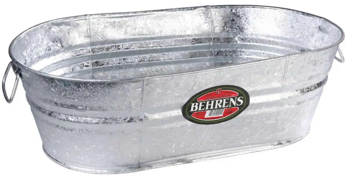 Behrens 0-OV Hot Dipped Steel Oval Tub