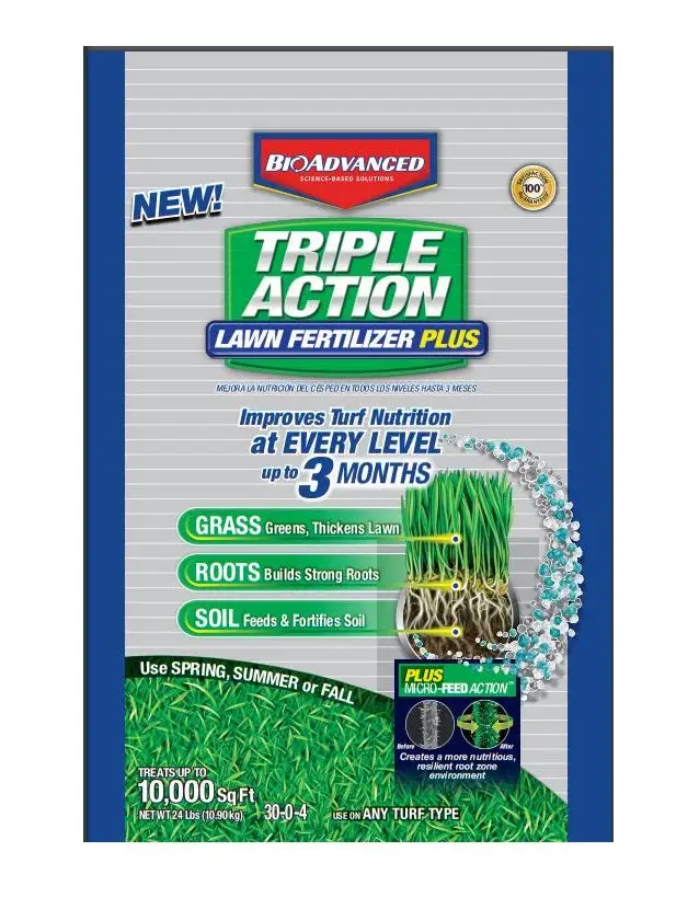 BioAdvanced 704851T Triple Action Lawn Fertilizer