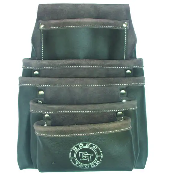 Born Tough ARI-639 5-Pocket Oil Tanned Leather Tool Pouch