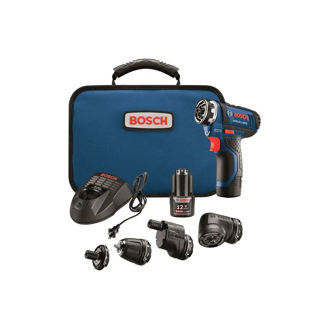 Bosch GSR12V-140FCB22 Flexiclick Cordless 5-In-1 Drill/Driver Kit