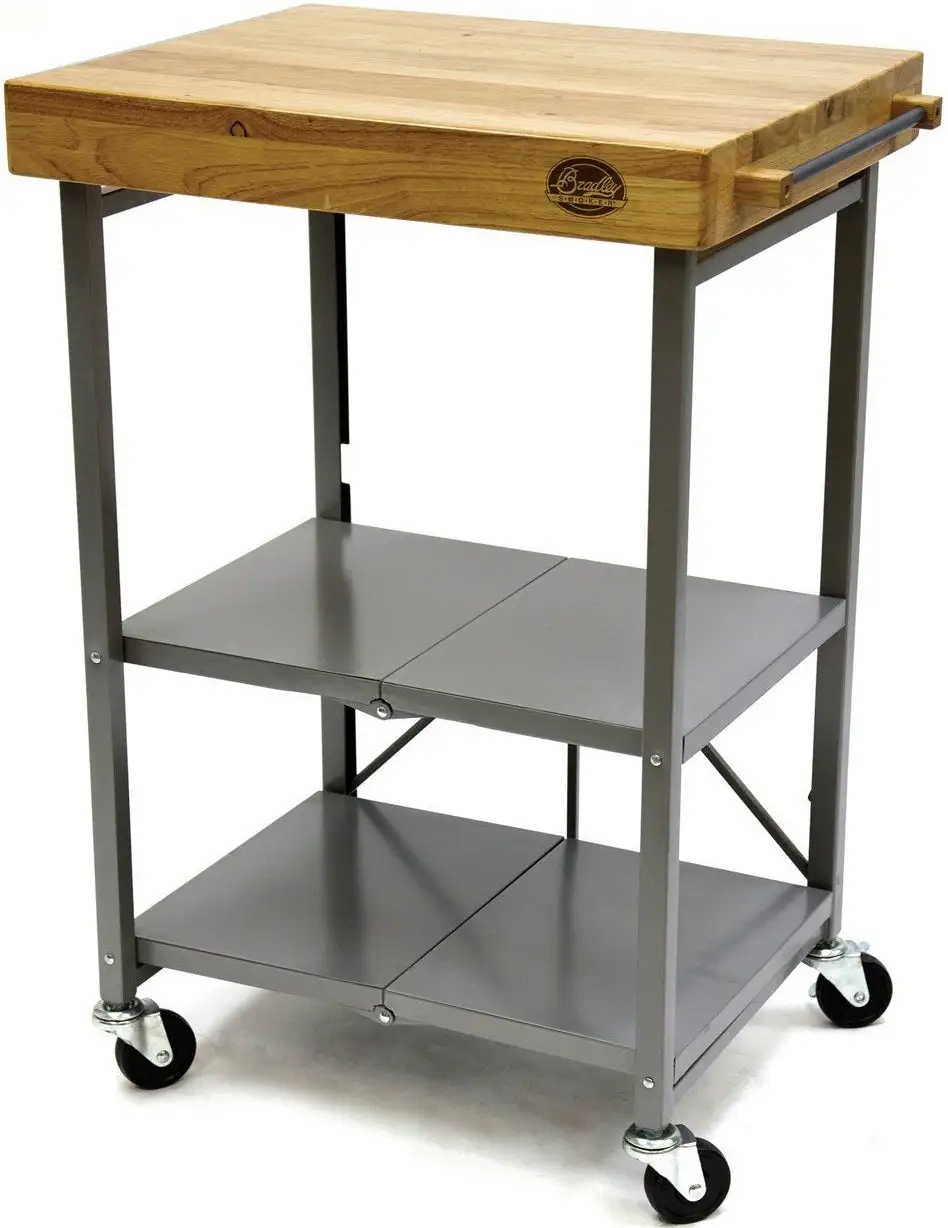 Bradley Smoker BTKITCART Rectangle Folding Side Table