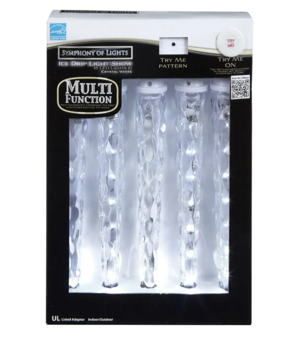 Brite Star 39-674-23 Falling Snow Light Show Icicles