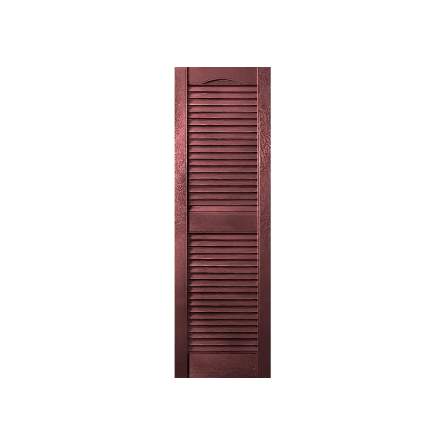 Plastic Development Group 14 x 59 Inch Outdoor Vinyl Louvered Shutters, Bordeaux