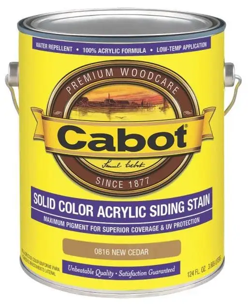 Cabot 0816 Solid Color Acrylic Siding Stain