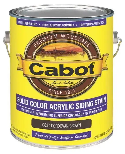 Cabot 0837 Solid Color Acrylic Siding Stain