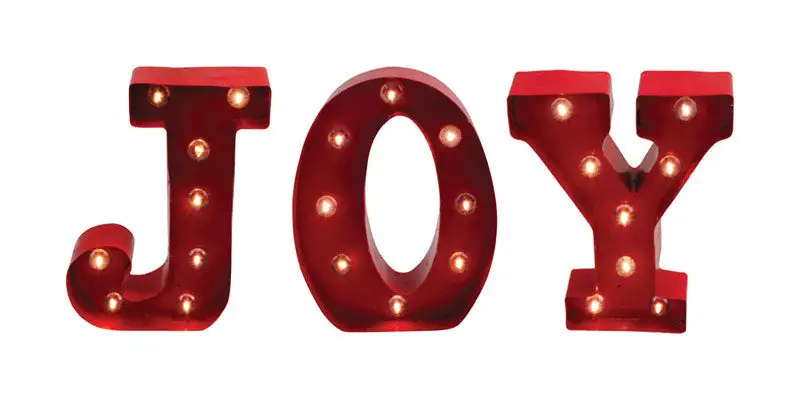 Celebration N4S0V913 LED White Joy Sign Green