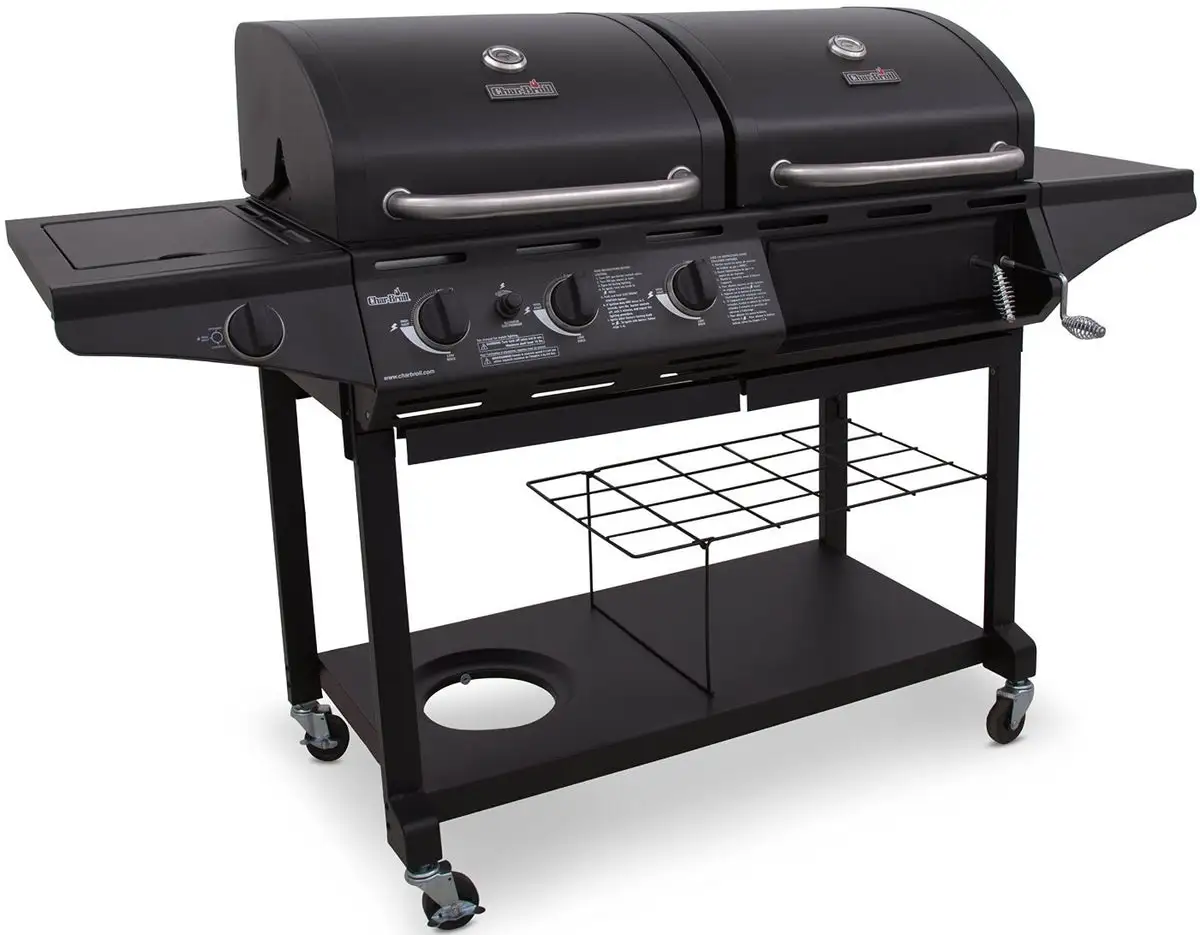 Char-Broil 463714514 Gas & Charcoal Grill With Side Burner