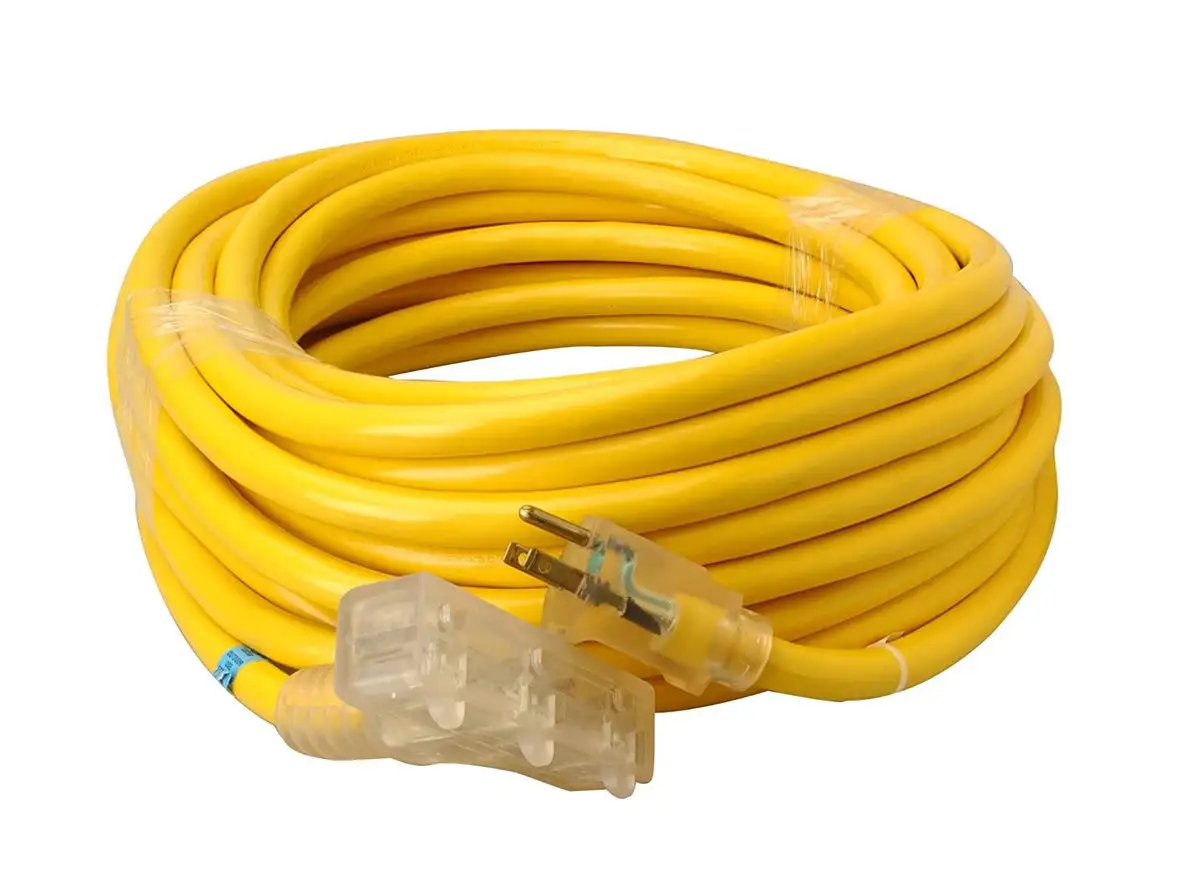 Coleman Cable 04388 Tri-Source Triple End Extension Cord With Life