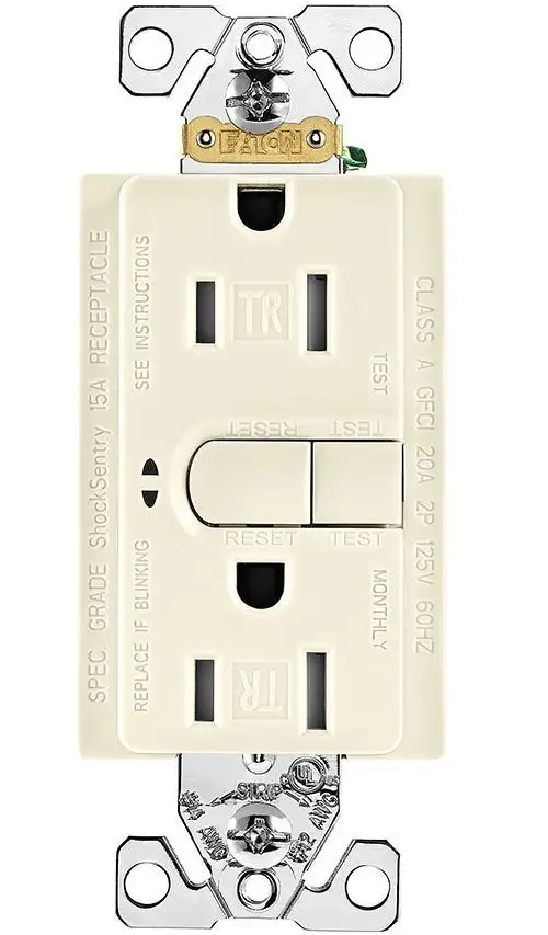 Cooper Wiring 9566TRSDS GFCI TR Duplex Receptacle With Self-Test