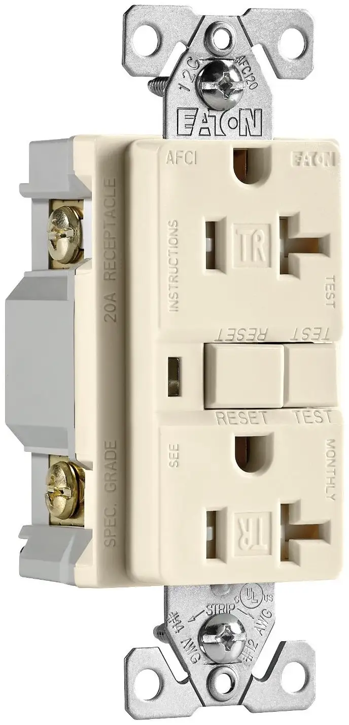 Cooper Wiring TRAFCI20LA 20 Amp Tamper Resistant AFCI Receptacle