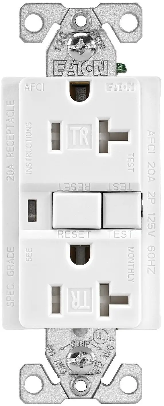 Cooper Wiring TRAFCI20W 20 Amp Tamper Resistant AFCI Receptacle