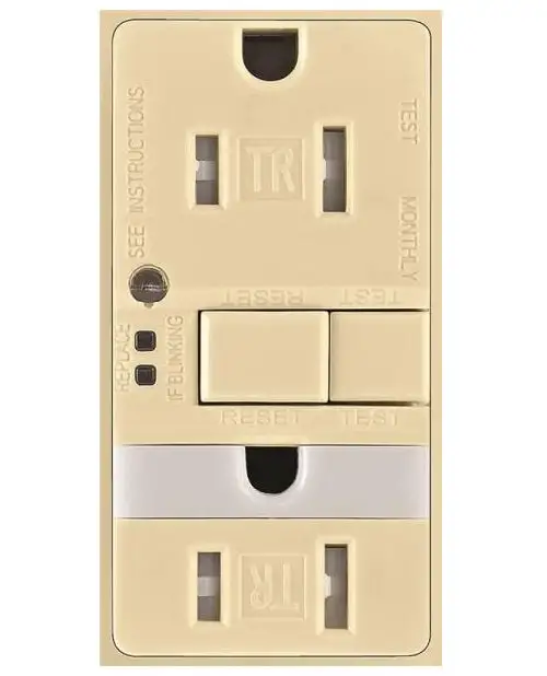 Arrow Hart TRSGFNL15V-K Self-Test GFCI/Nightlight Receptacle