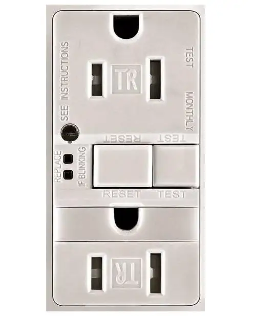 Arrow Hart TRSGFNL15W-K Self-Test GFCI/Nightlight Receptacle