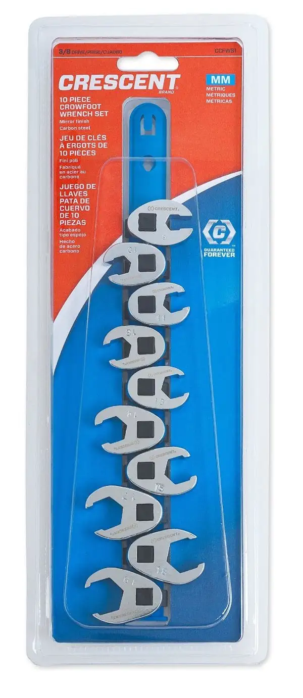 Crescent CCFWS1 Metric Crowfoot Wrench Set