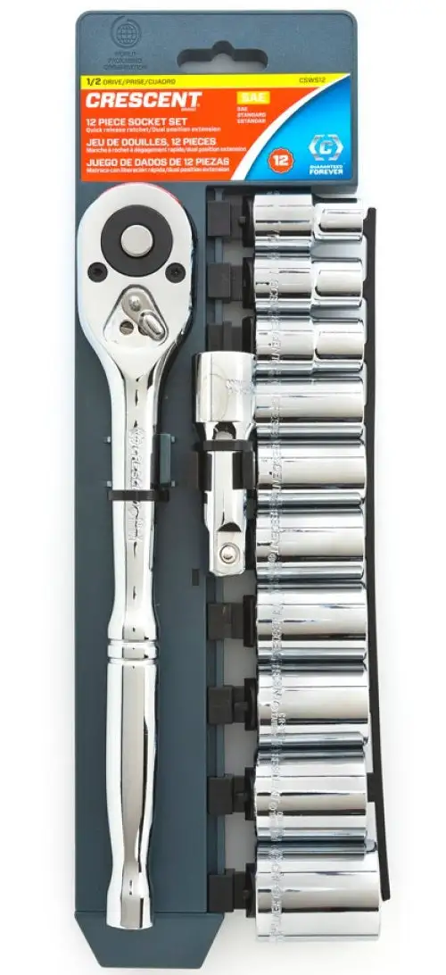 Crescent CSWS12 1/2" Drive SAE Socket Wrench Tool Set