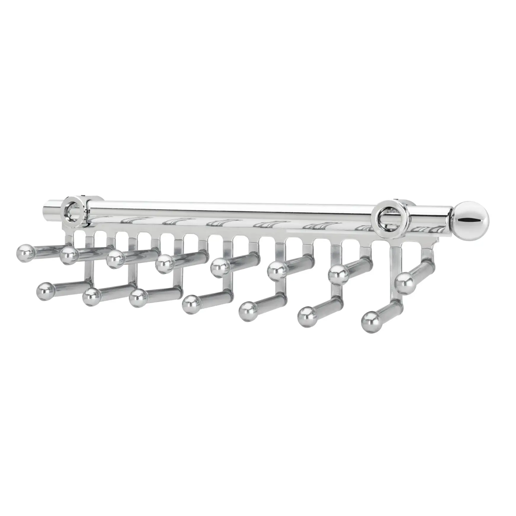 Rev-A-Shelf CTR-14-CR 13.88 In Pull Out Tie/Scarf Closet Organizer Rack, Chrome