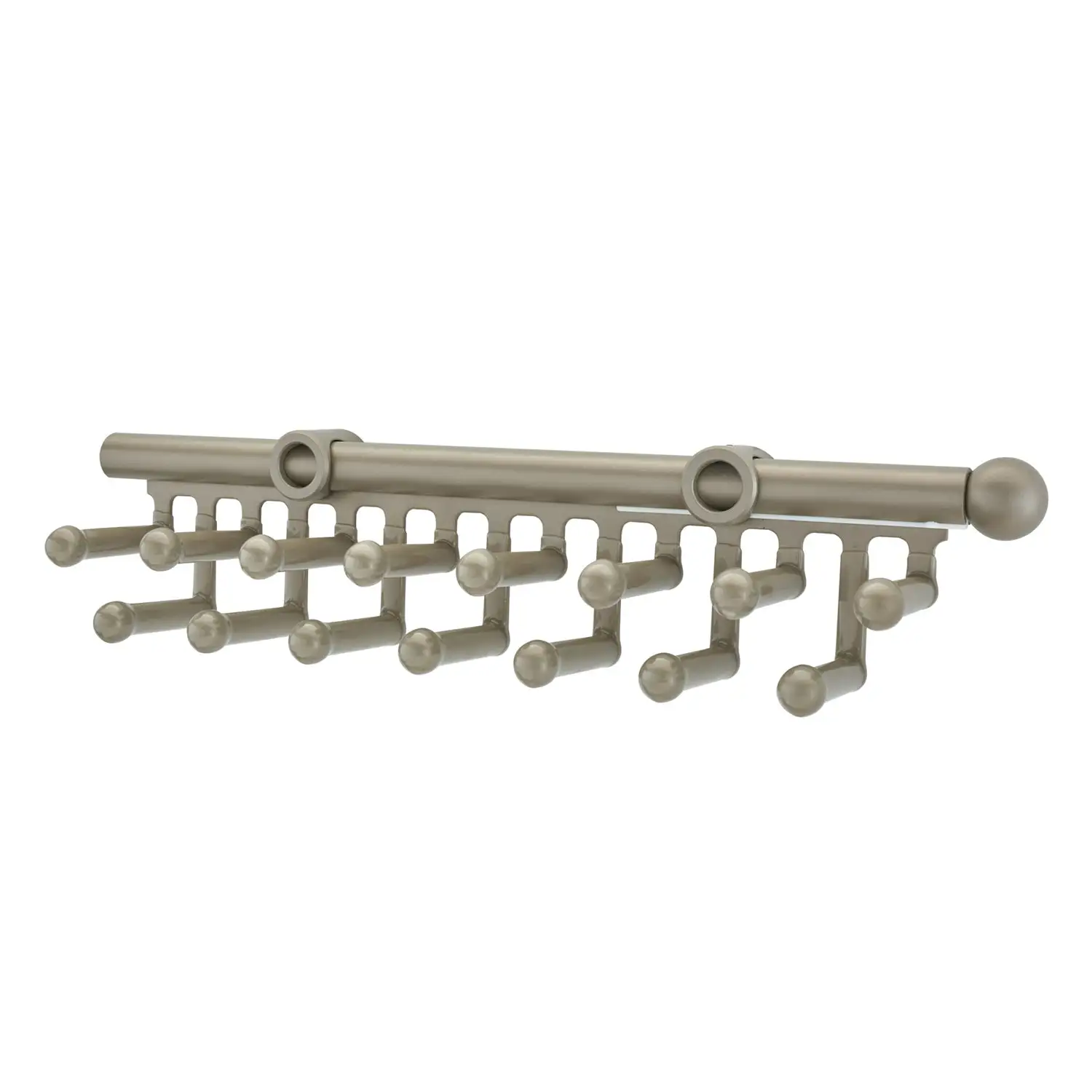 Rev-A-Shelf 14" Pull Out Tie/Scarf Closet Organizer Rack Satin Nickel, CRT-14-SN