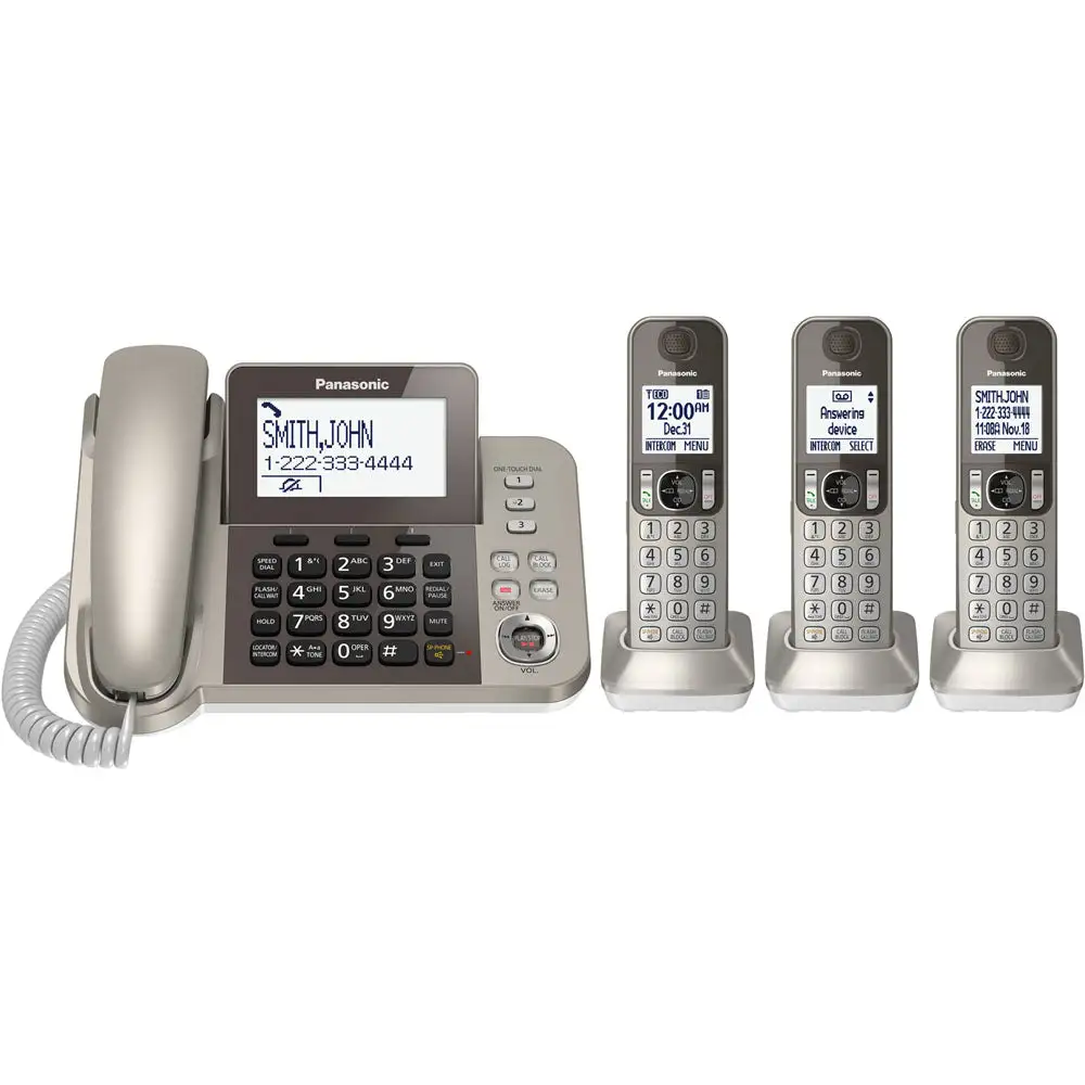 Panasonic KX-TGF353N Dect 6.0 Cordless Phone 3 Handset With Answering Machine