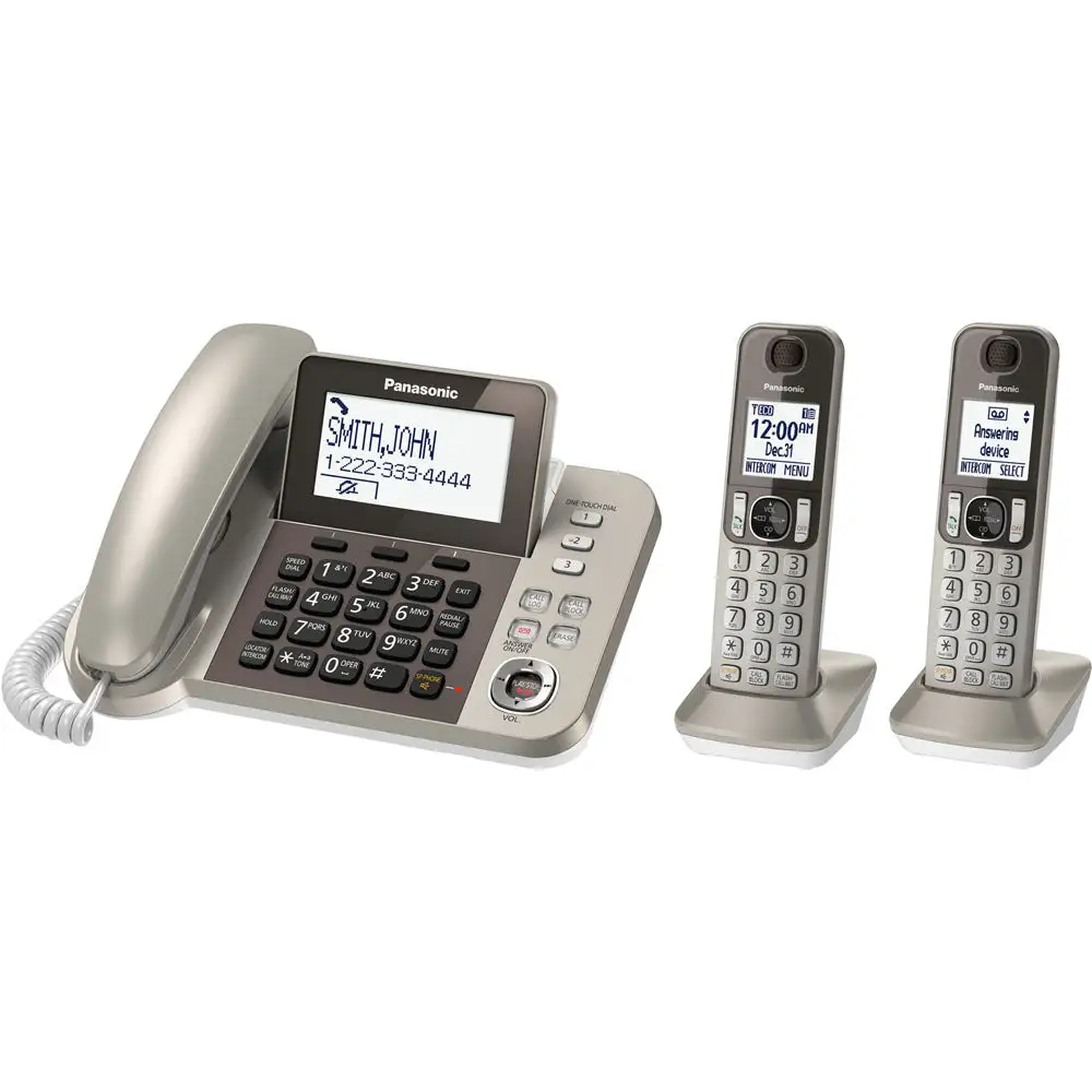 Panasonic KX-TGF352N DECT 6.0 Corded Cordless Phone With Answering Machine