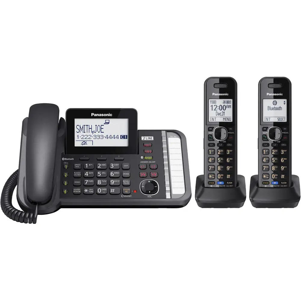 Panasonic KX-TG9582 2-Line Digital Cordless Phone With 2 Handsets