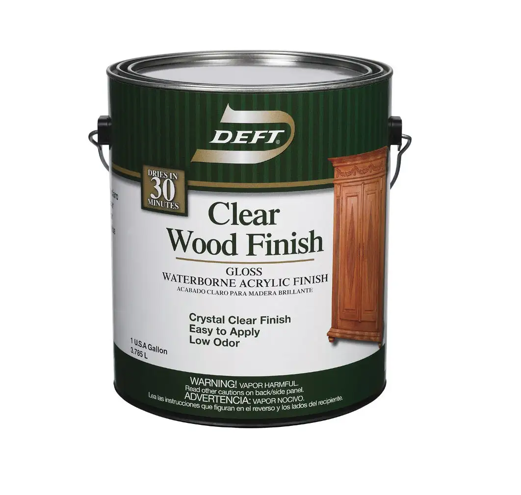 DEFT DFT107/01 Clear Wood Finish Gloss Waterborne Acrylic Finish