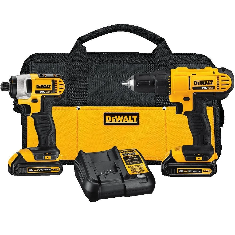 DeWalt DCK240C2 Lithium Ion Compact Driver and Impact Driver Combo Kit